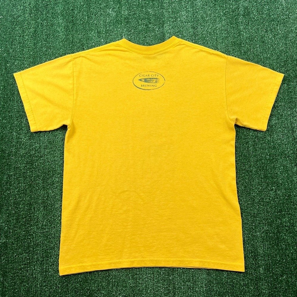 Vintage Jai Alai IPA Beer Cigar City Brewing Lacrosse T-Shirt Mens M Yellow Y2K - Picture 6 of 10